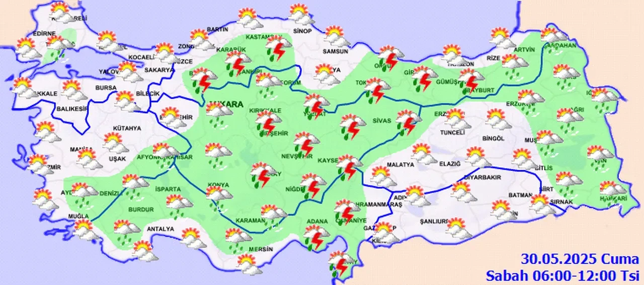 Meteoroloji uyardı! 14 il için sarı alarm verildi! Kuvvetli sağanak geliyor! İşte 30 Mayıs 2025 il il hava durumu