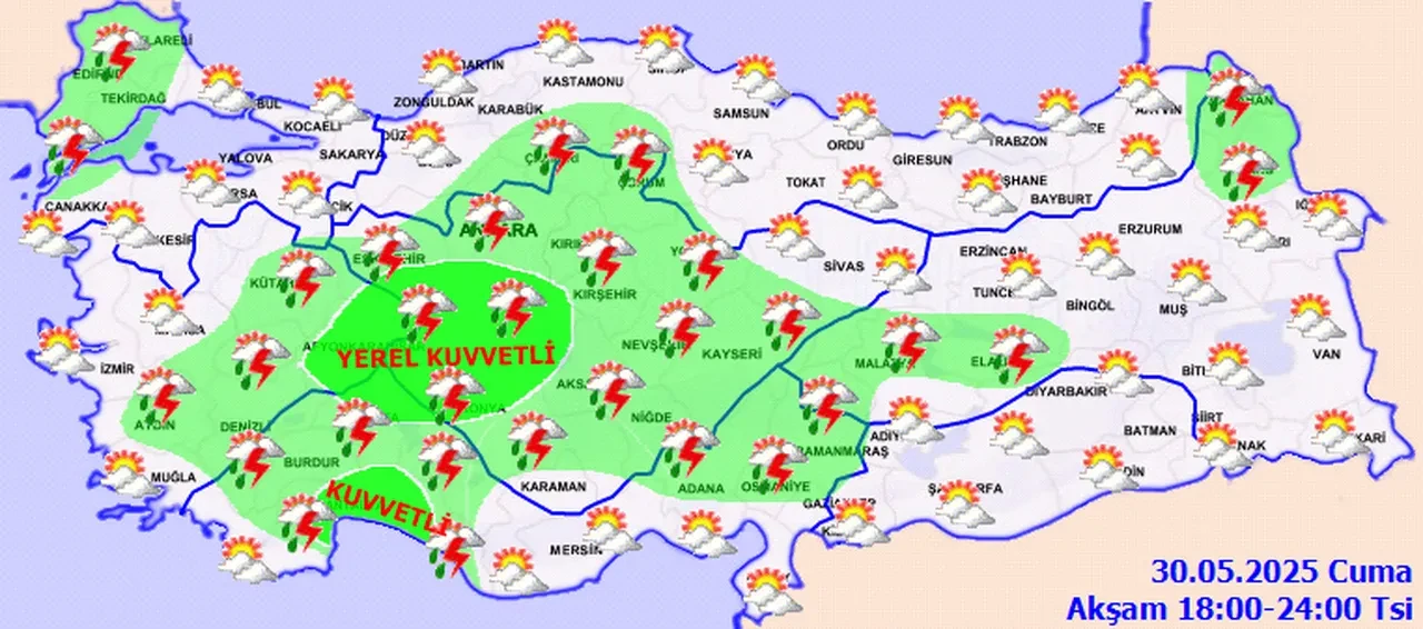 Meteoroloji uyardı! 14 il için sarı alarm verildi! Kuvvetli sağanak geliyor! İşte 30 Mayıs 2025 il il hava durumu