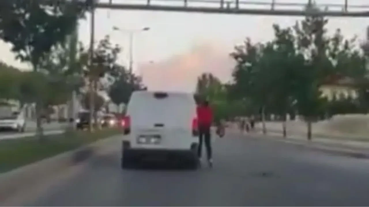 Gaziantep’te patenli gencin tehlikeli yolculuğu kamerada