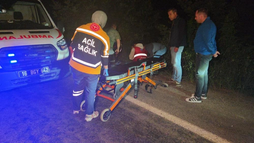 Orhangazi’de motosiklet-otomobil çarpıştı, bir yaralı