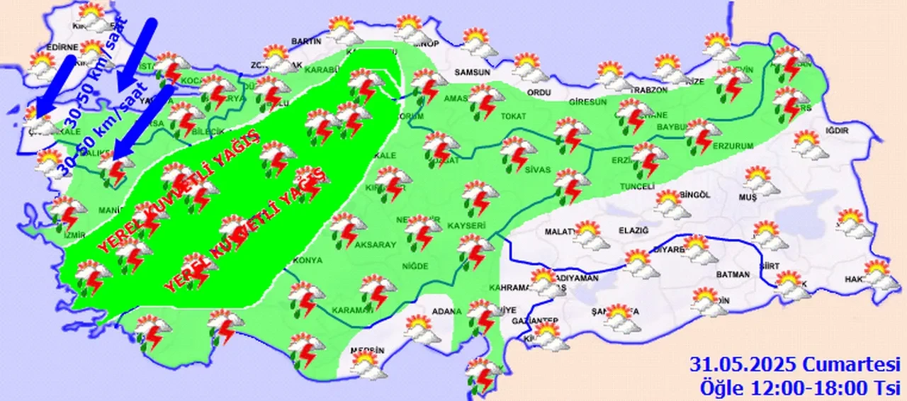 Meteoroloji saat verip uyardı! 19 il için sarı alarm! Gök gürleyecek! İşte 31 Mayıs 2025 il il hava durumu