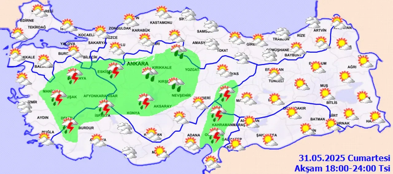 Meteoroloji saat verip uyardı! 19 il için sarı alarm! Gök gürleyecek! İşte 31 Mayıs 2025 il il hava durumu