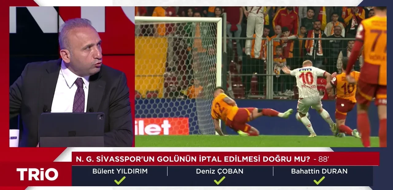 Sivasspor'un Galatasaray'a attığı golde iptal kararı doğru mu? Trio ekibi tartışmalara noktayı koydu