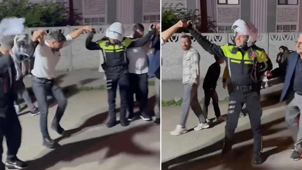İhbar üzerine gittiği düğünde halay çekti! O renkli anlar kameralara böyle yansıdı