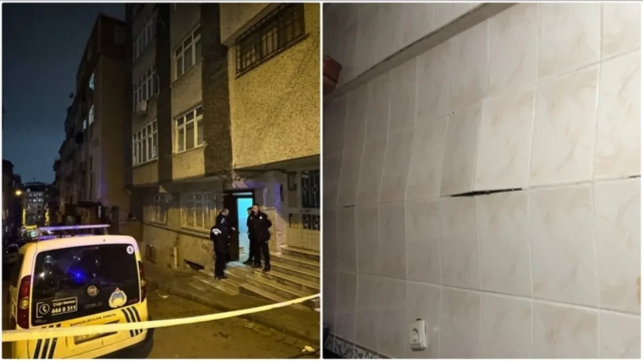 Küçükçekmece'de 4 katlı bina tahliye edildi! Deprem sonrası kolonlar riskte