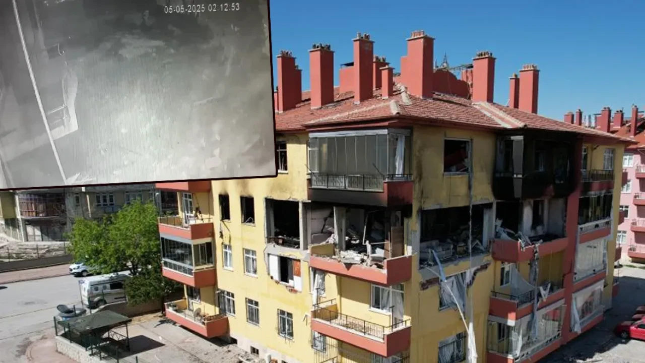 Ortalık savaş alanına döndü! Doğal gaz patlaması kamerada