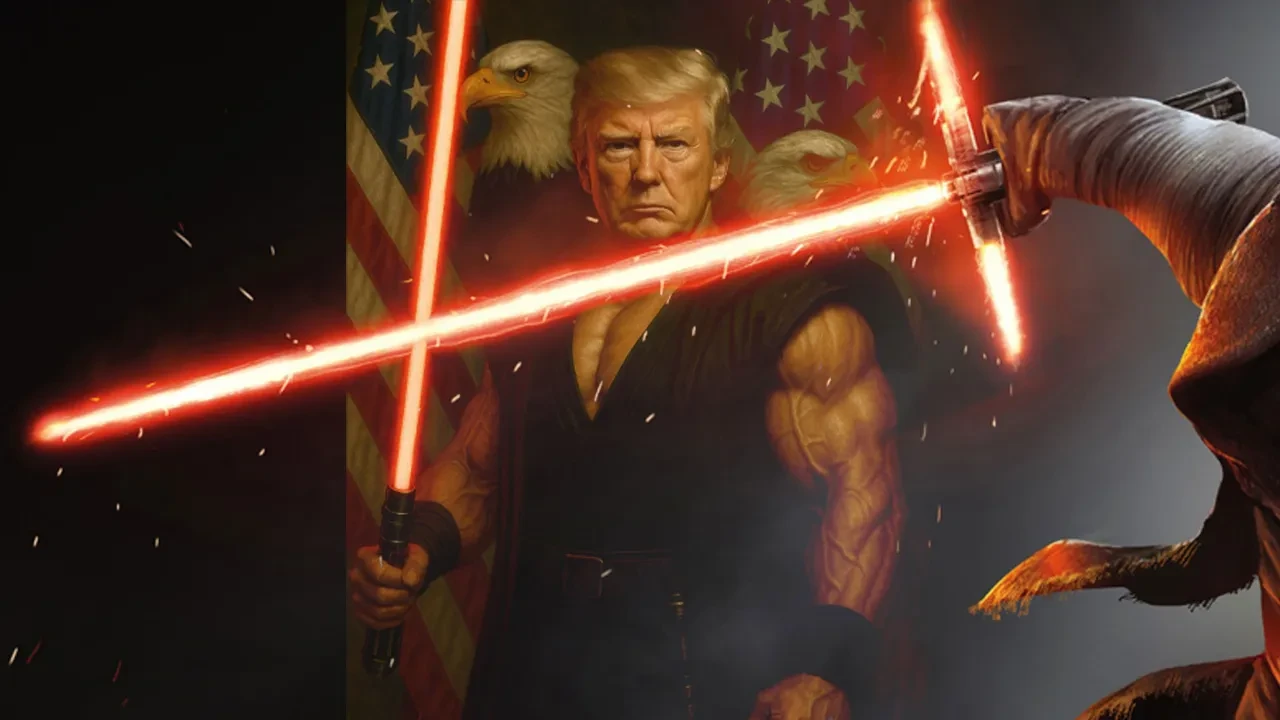 Sith lordu Trump! Sosyal medyayı Star Wars görseliyle karıştırdı, mesajını verdi