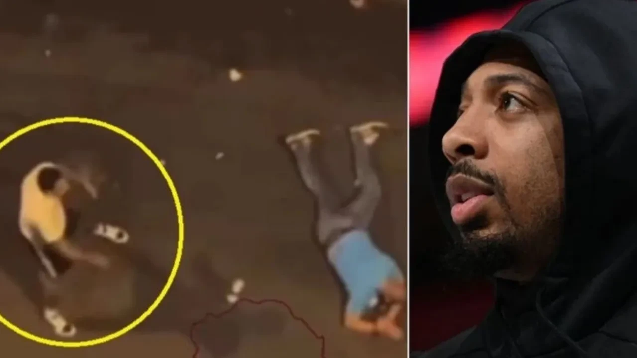 Ünlü basketbolculardan sokakta korkunç kavga! Kafada kırılan şişe kamerada