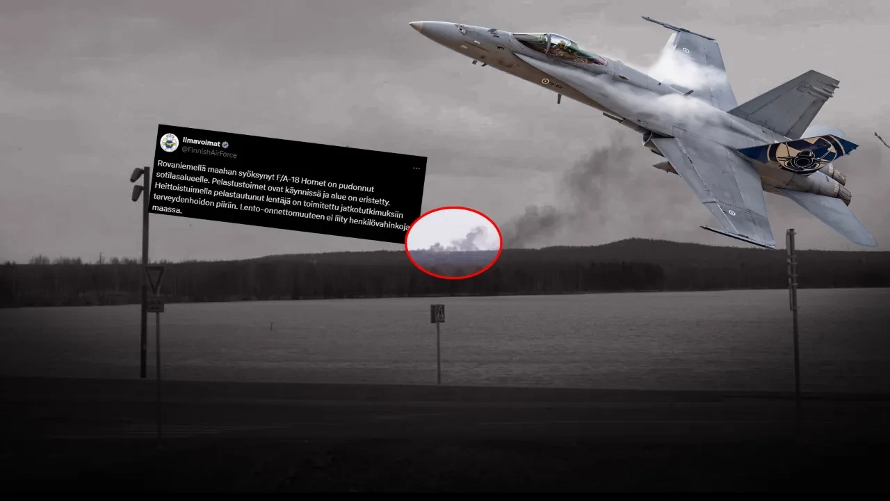Finlandiya'da 'F/A-18 Hornet' tipi savaş uçağı düştü! Pilotun hamlesi hayatını kurtardı