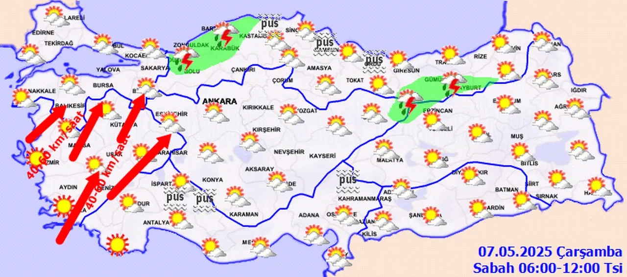 Meteoroloji saat vererek uyardı: Gök gürültülü sağanak yağış geliyor! İşte il il 7 Mayıs 2025 hava durumu