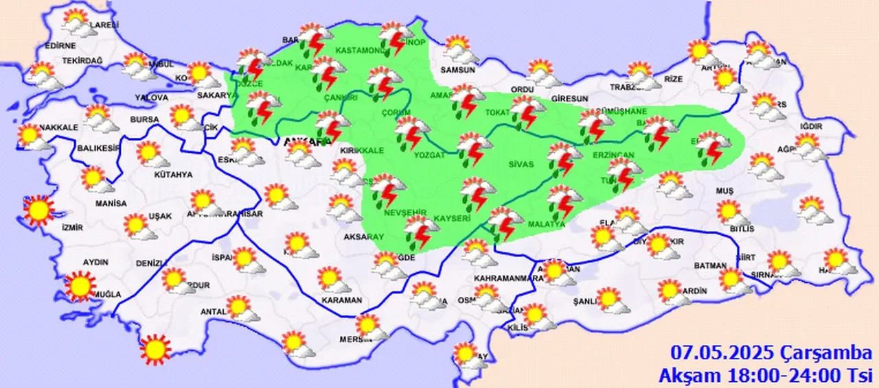 Meteoroloji saat vererek uyardı: Gök gürültülü sağanak yağış geliyor! İşte il il 7 Mayıs 2025 hava durumu