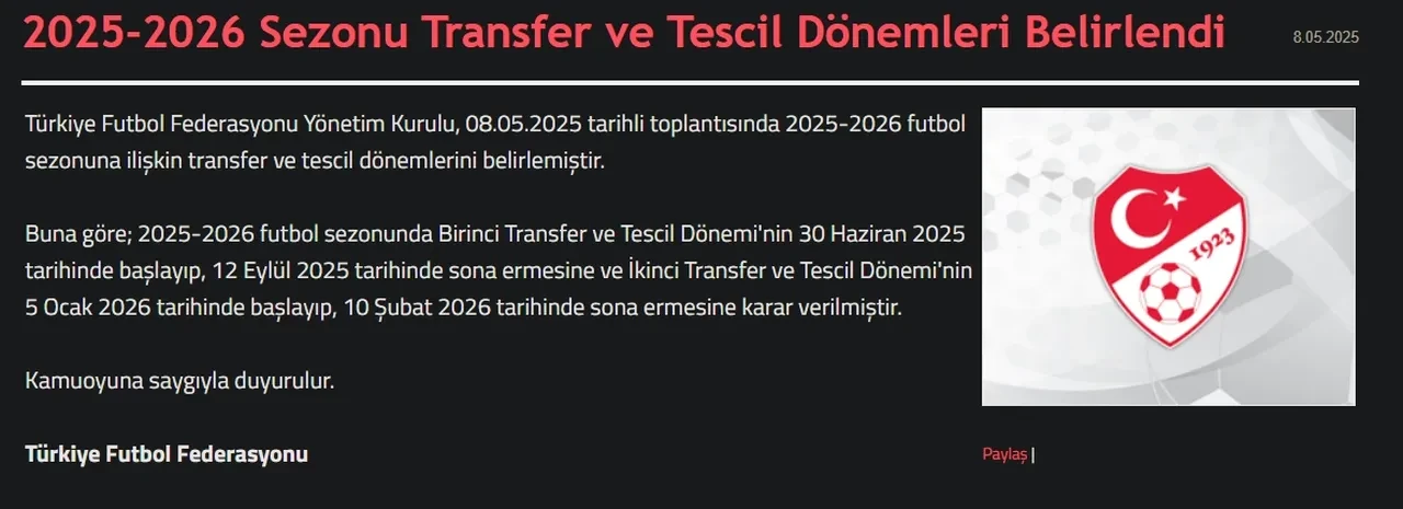 Yaz transfer dönemi ne zaman başlıyor? Geri sayım başladı