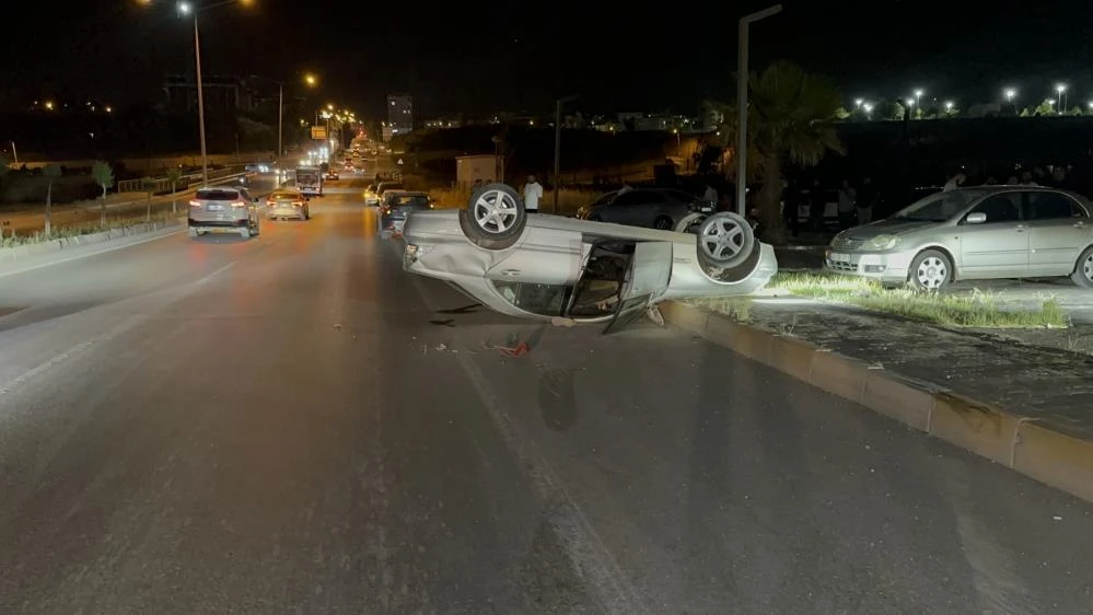 Adıyaman’da takla atan otomobil yürekleri ağza getirdi!