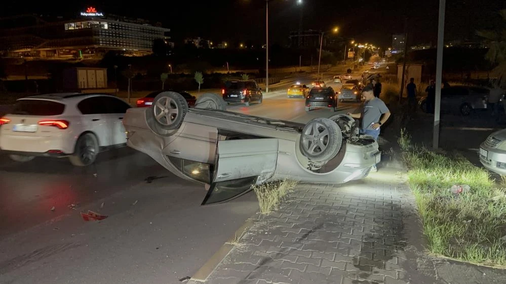 Adıyaman’da takla atan otomobil yürekleri ağza getirdi!