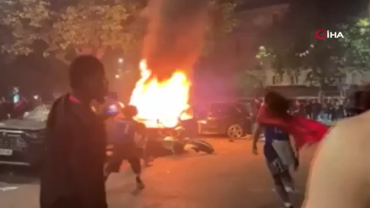 PSG'nin Şampiyonlar Ligi zaferi Paris'i savaş alanına çevirdi: Onlarca gözaltı var