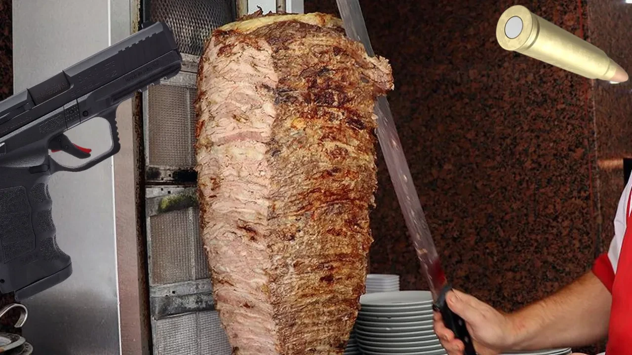 Adana'da ilginç olay: Döner keserken başına mermi saplandı