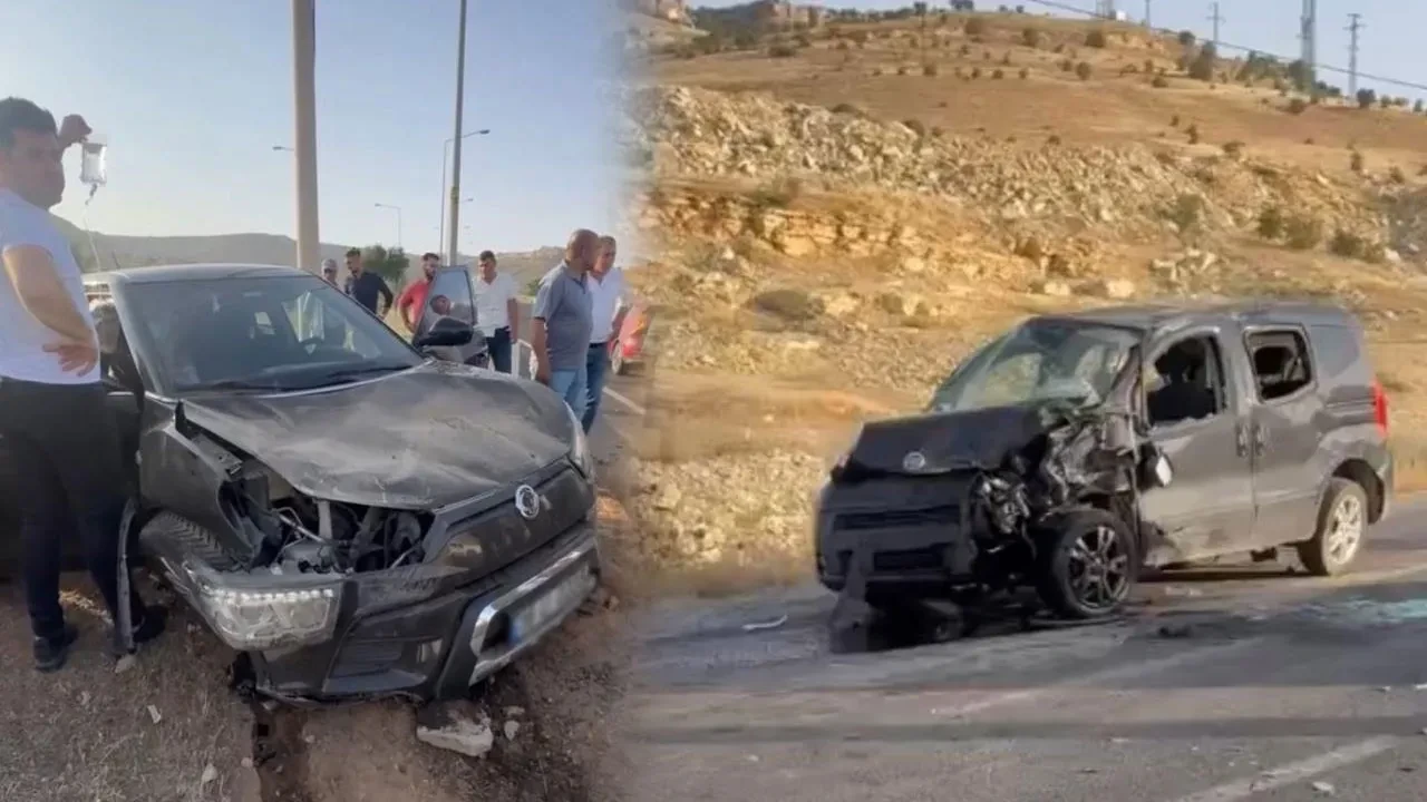 Mardin'de can pazarı! İki araç çarpıştı: 2'si çocuk 9 yaralı