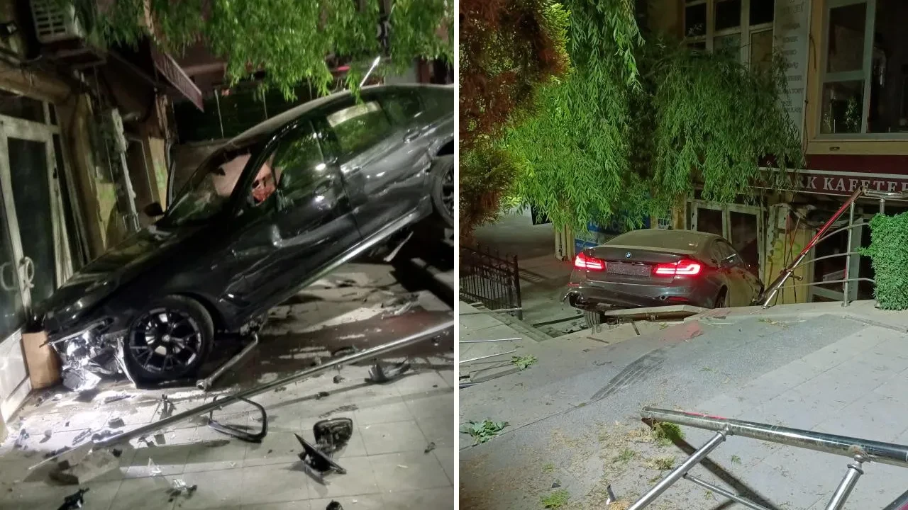 Gece saatlerinde yürekleri ağza getiren kaza! 