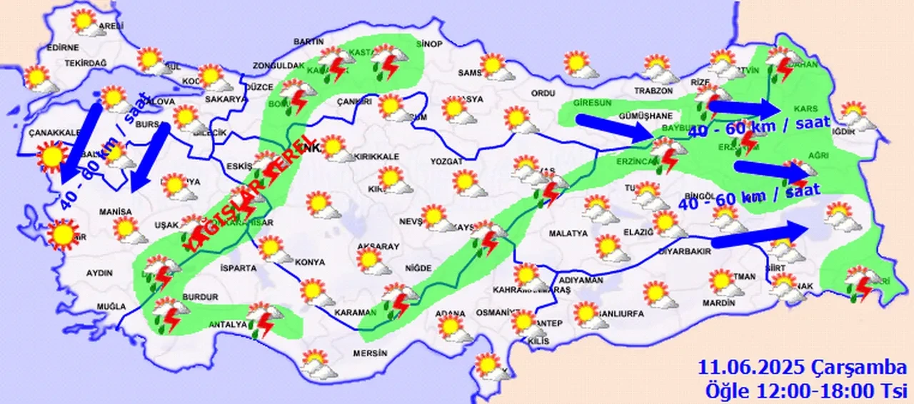 Meteoroloji'den 17 il için sağanak uyarısı: Sıcaklıklar düşüyor