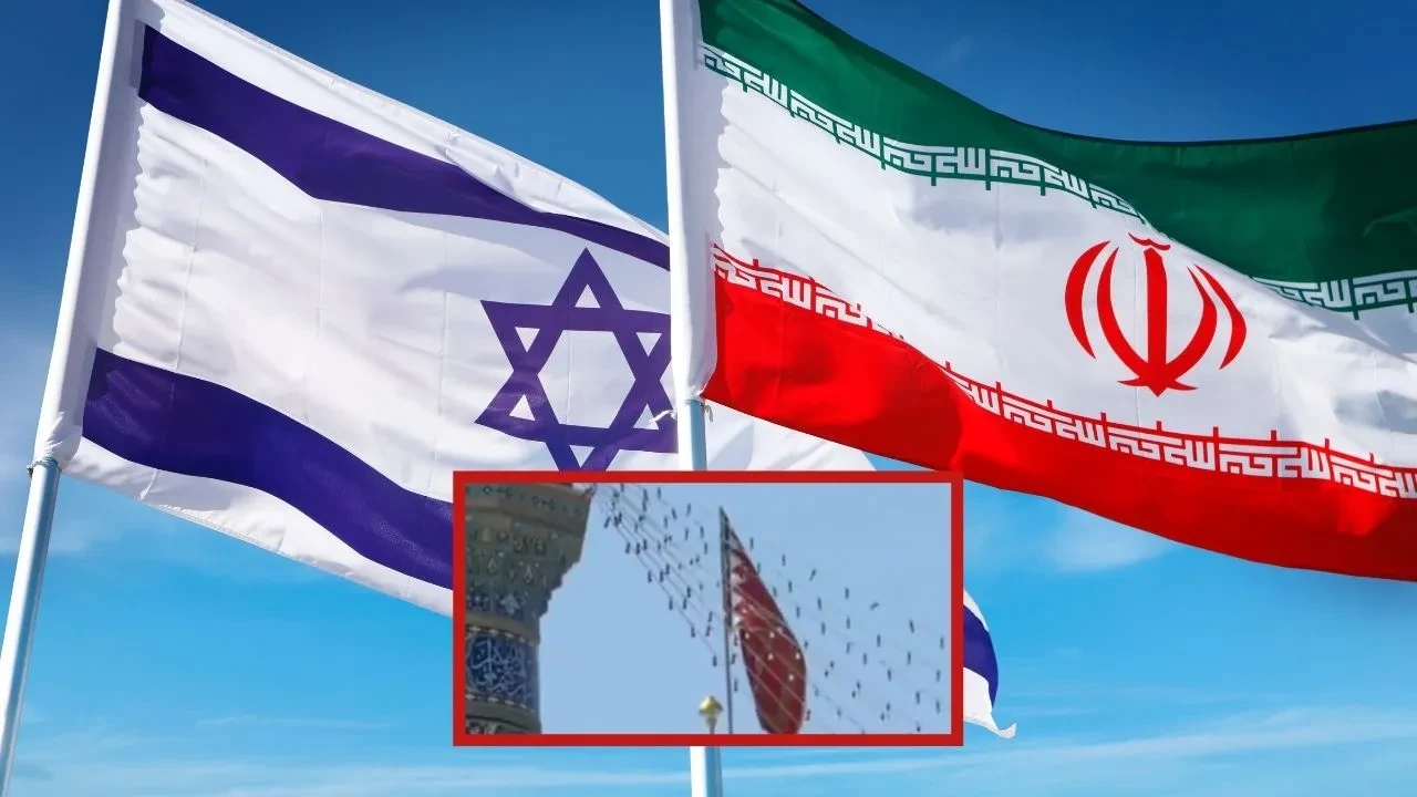 İran'da göndere çekilen kırmızı bayrak anlamı dikkat çekti! İntikam bayrağı olarak biliniyor