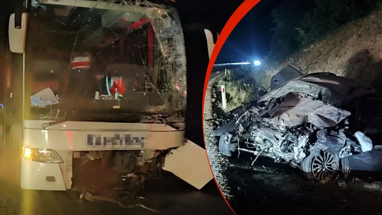 Konya'da yolcu otobüsü ile otomobil çarpıştı: Ölü ve yaralılar var