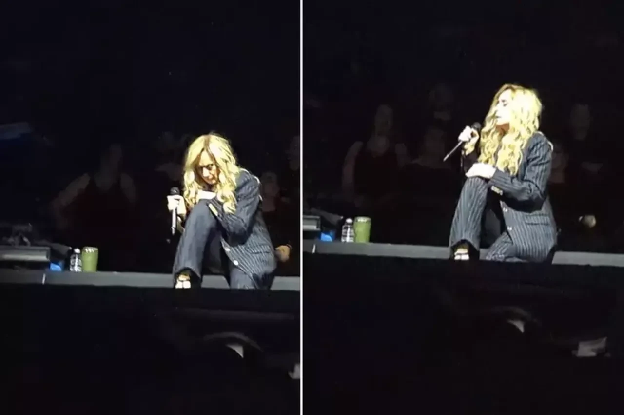 Lara Fabian sahnede korkuttu! Bir anda yere yığıldı