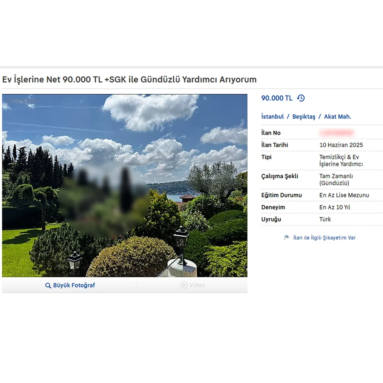 Aylık 90 bin TL maaşa hizmetçi ilanı! Şartları görenler şoke oldu