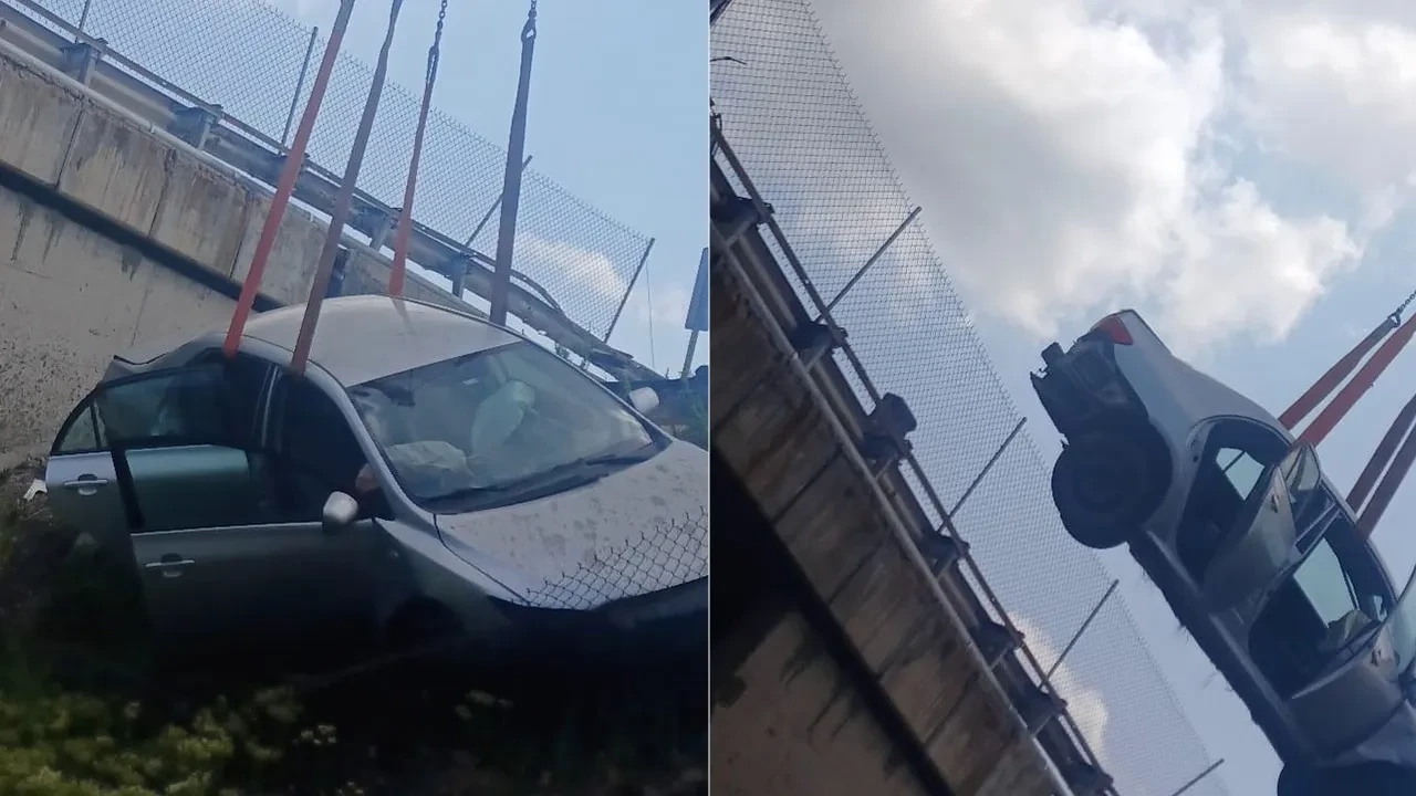 Bolu geçişinde otomobil köprüden uçtu