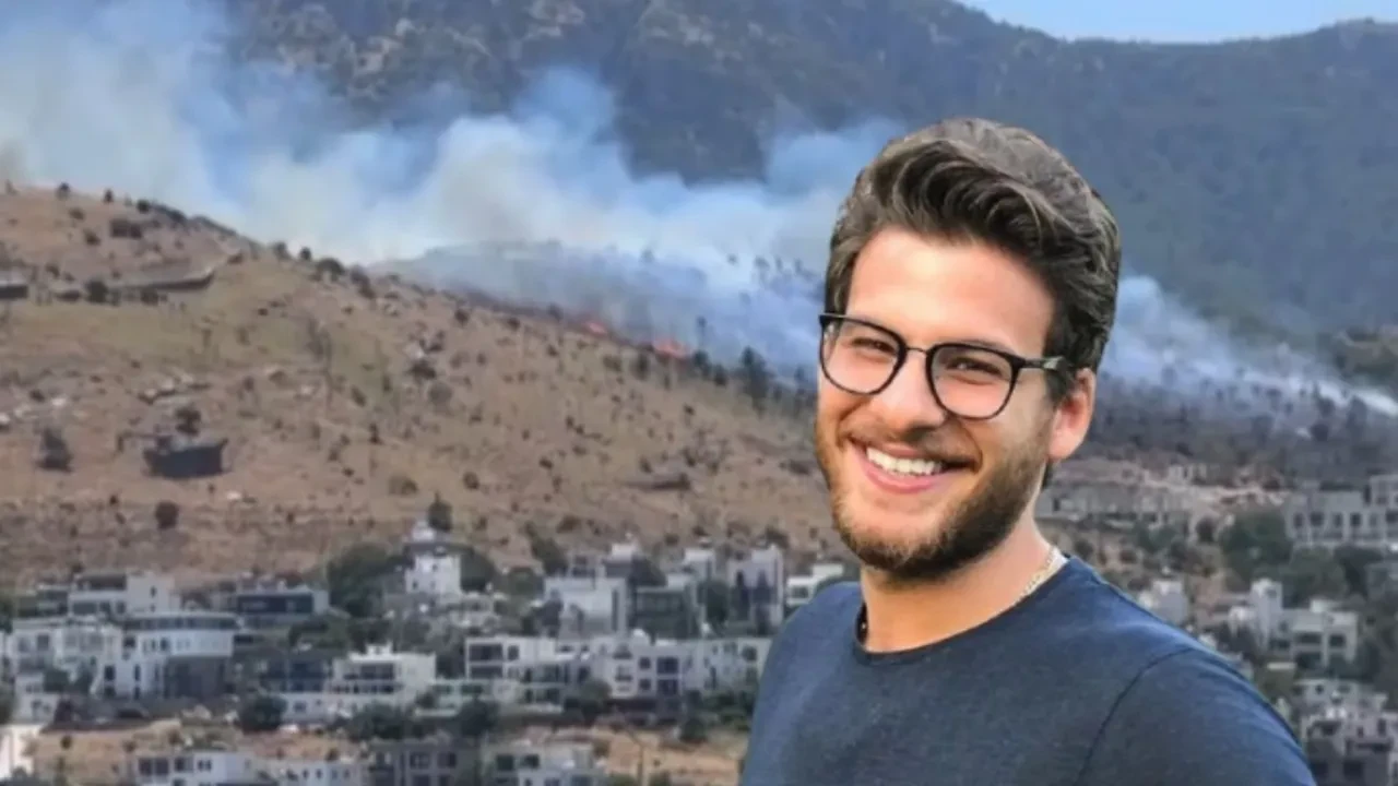 Bodrum'da çıkan yangını Mustafa Mert Koç görüntüledi! Panik anları kameralara yansıdı 