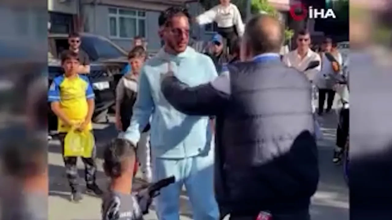 Klip çekimine mahalleli tepkisi! Vatandaşla rapçi arasında tartışma çıktı