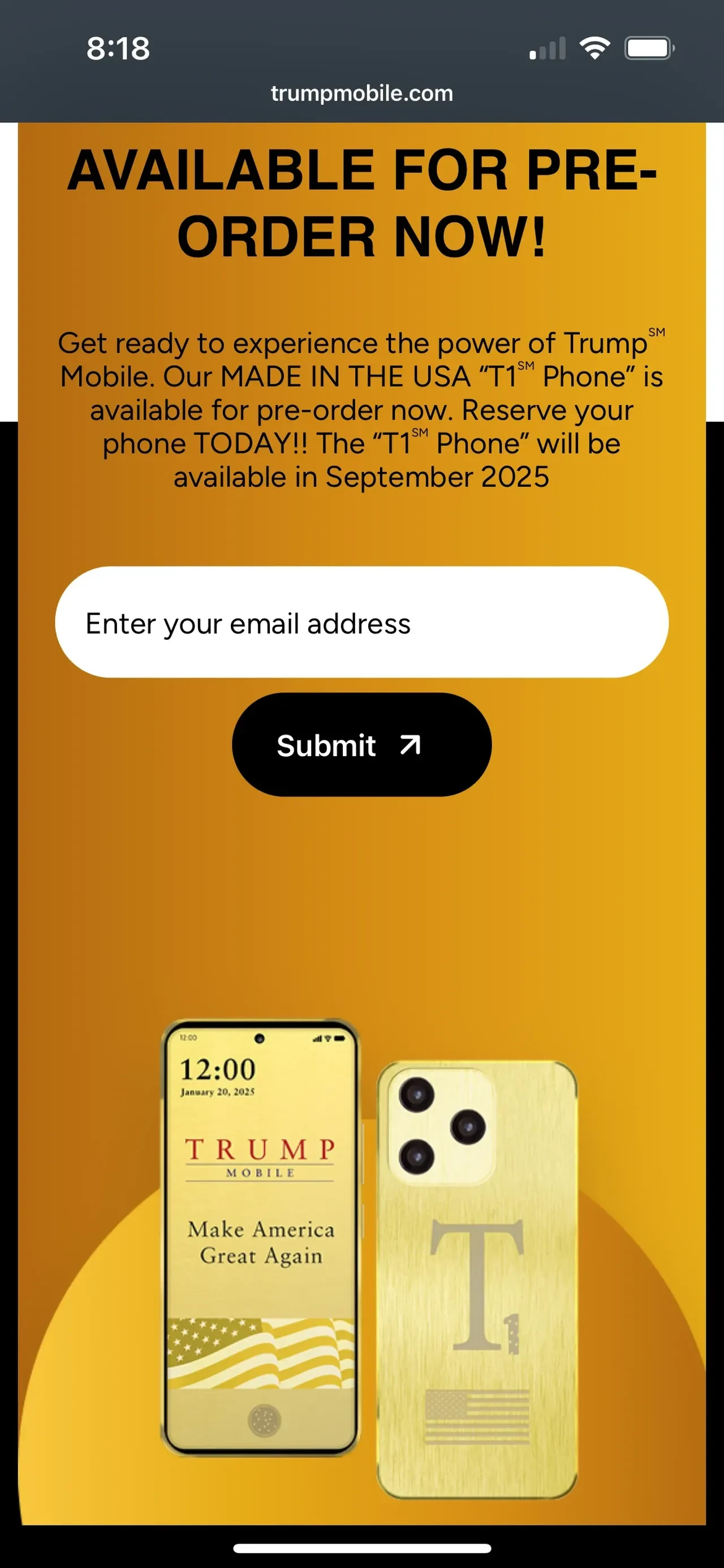 Trump'tan mobil hamle: "Trump Mobile" ve "T1" akıllı telefon tanıtıldı