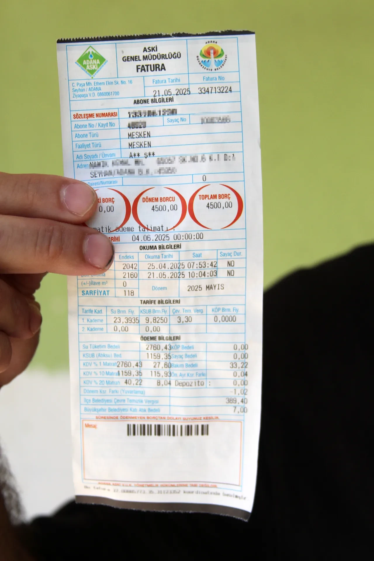 Gelen su faturasıyla şoke oldu! 'Havuzum olsa böyle bir fatura gelmezdi'