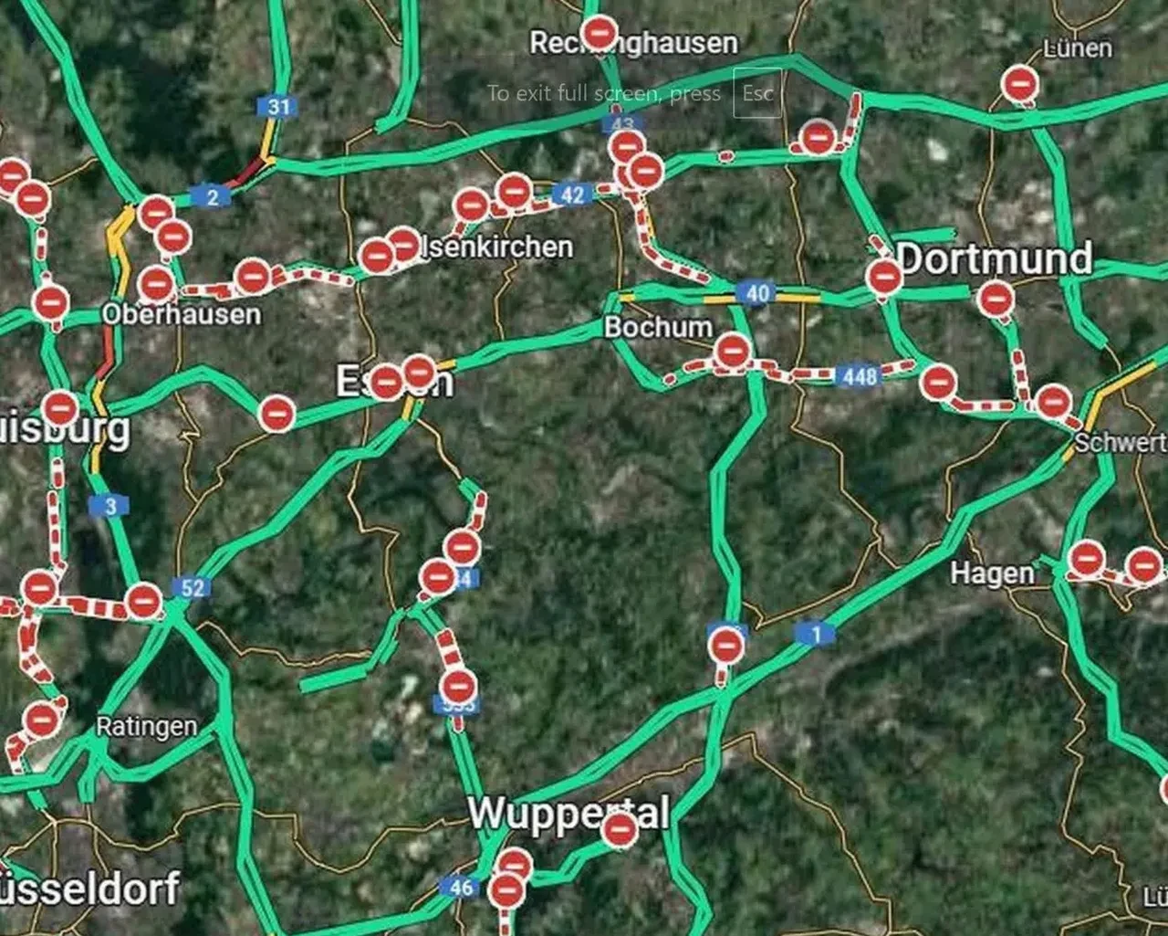Google Maps hatası Almanya'yı felç etti! Binlerce sürücü tuzağa düştü