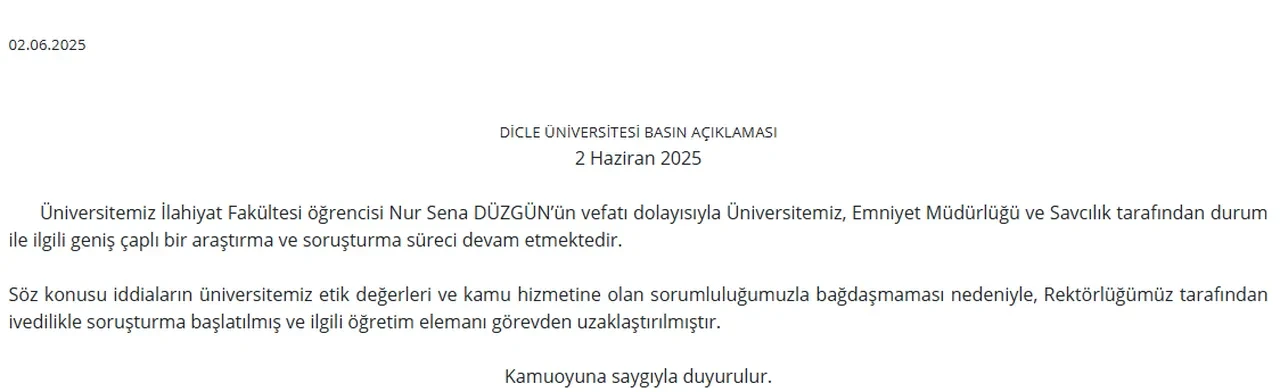 Üniversiteli Sena'nın intihar notunda geçen öğretim elemanı görevden uzaklaştırıldı