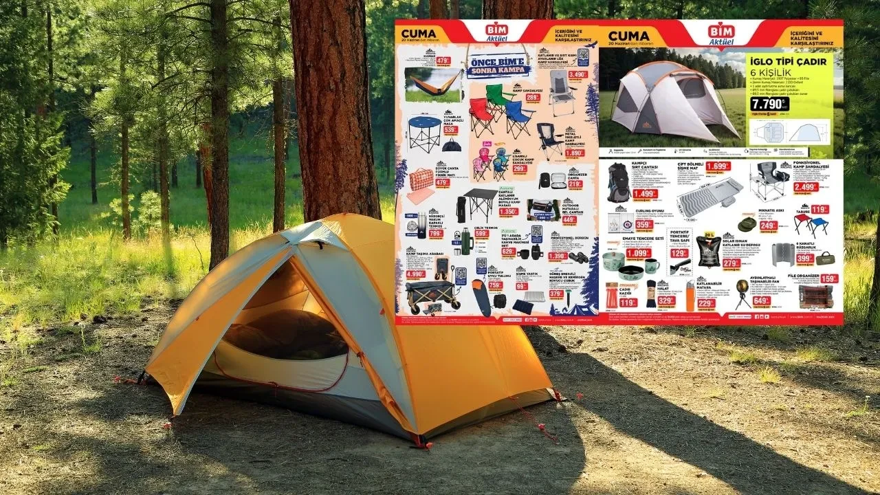 Kampa çıkmadan BİM'e uğramayı unutmayın! 20 Haziran Cuma BİM aktüelde kamp malzemeleri
