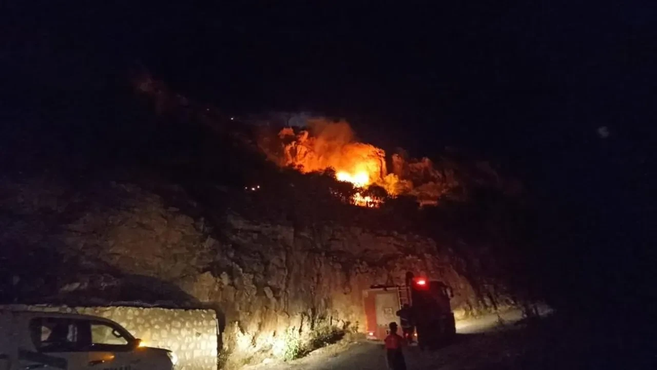 Mardin Kalesinde yangın paniği!