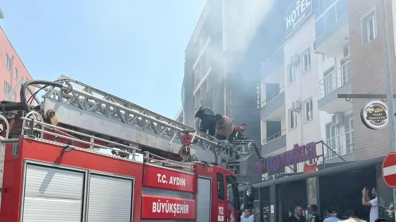 Kuşadası'nda yangın paniği