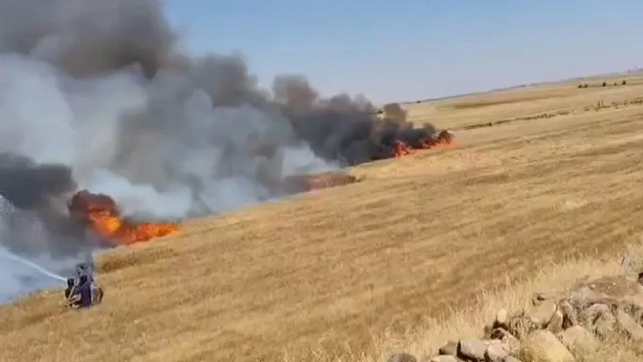 Şanlıurfa'da buğday tarlasında yangın çıktı: 1'i ağır 5 yaralı