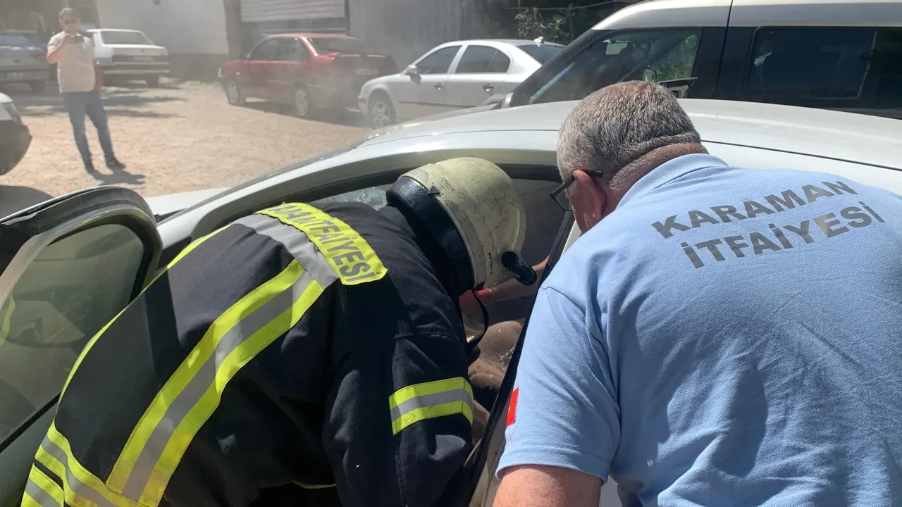 Otomobildeki telefon bataryası patladı, faciadan dönüldü