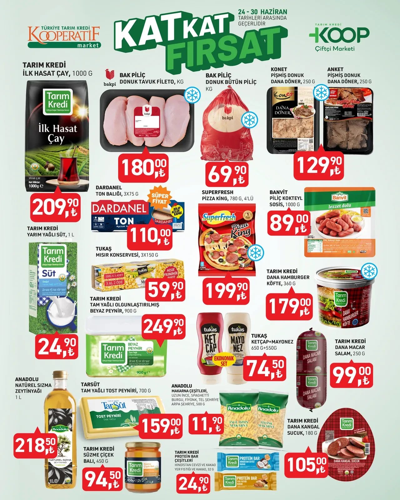 Tarım Kredi indirimli ürün fiyat listesi 24 Haziran! Bu tarihlerde birçok ürün indirimde
