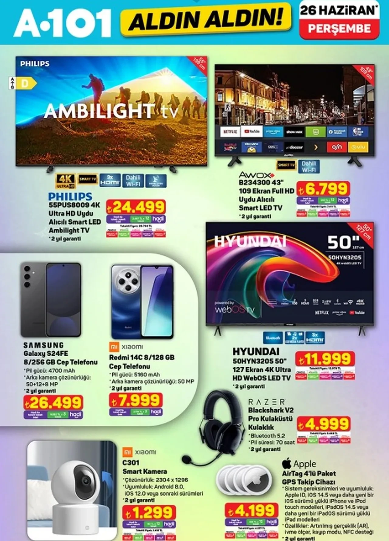 A101 aktüel ürün kataloğu 26 Haziran! Elektrikli araba, basınçlı yıkama makinesi ve bisikletlerde büyük indirim