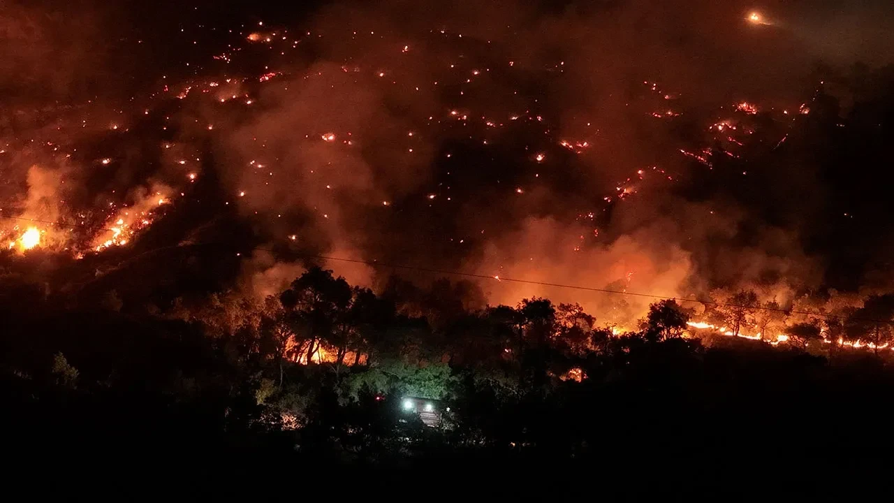 İzmir'de gece boyu devam eden orman yangını söndürüldü