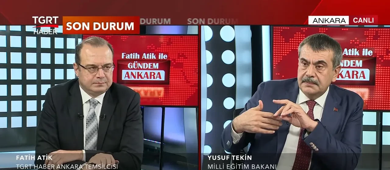 Son dakika | Bakan Tekin serbest kıyafetin neden kaldırıldığını TGRT Haber’de açıkladı