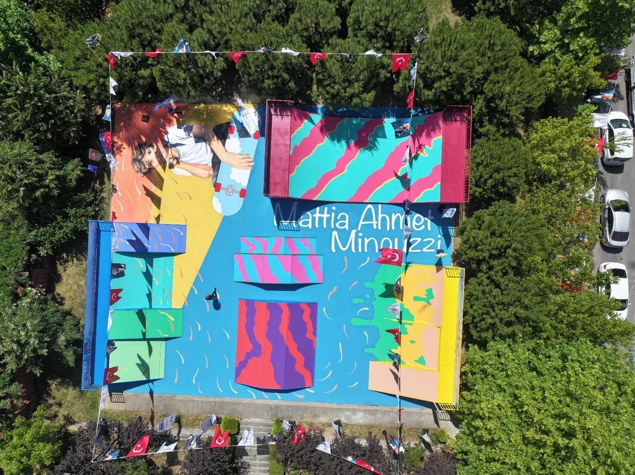 Ataşehir’de duygu dolu anlar! 'Mattia Ahmet Minguzzi kaykay parkı' açıldı