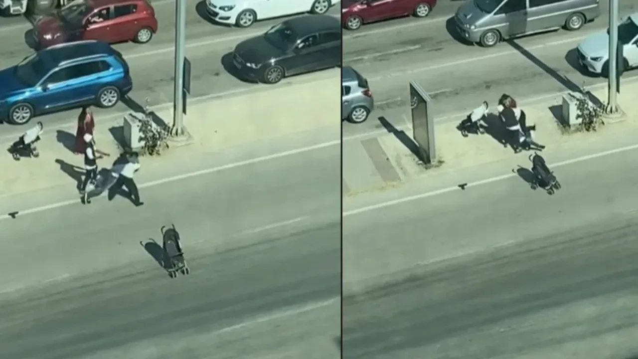 Bebek arabası kullanıp böyle kandırıyorlarmış! Dilencilerin kavgasında her şey ortaya çıktı