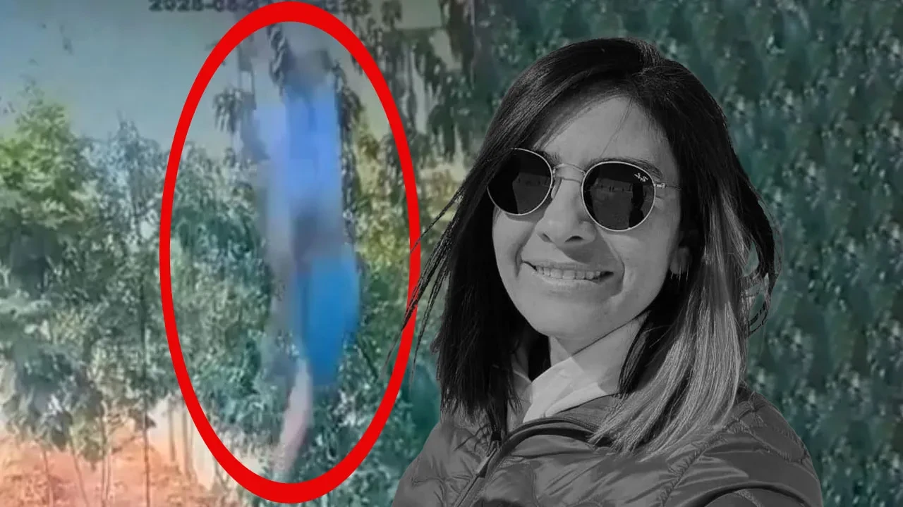 Hamile kadının 3. kattan düşme anı kamerada