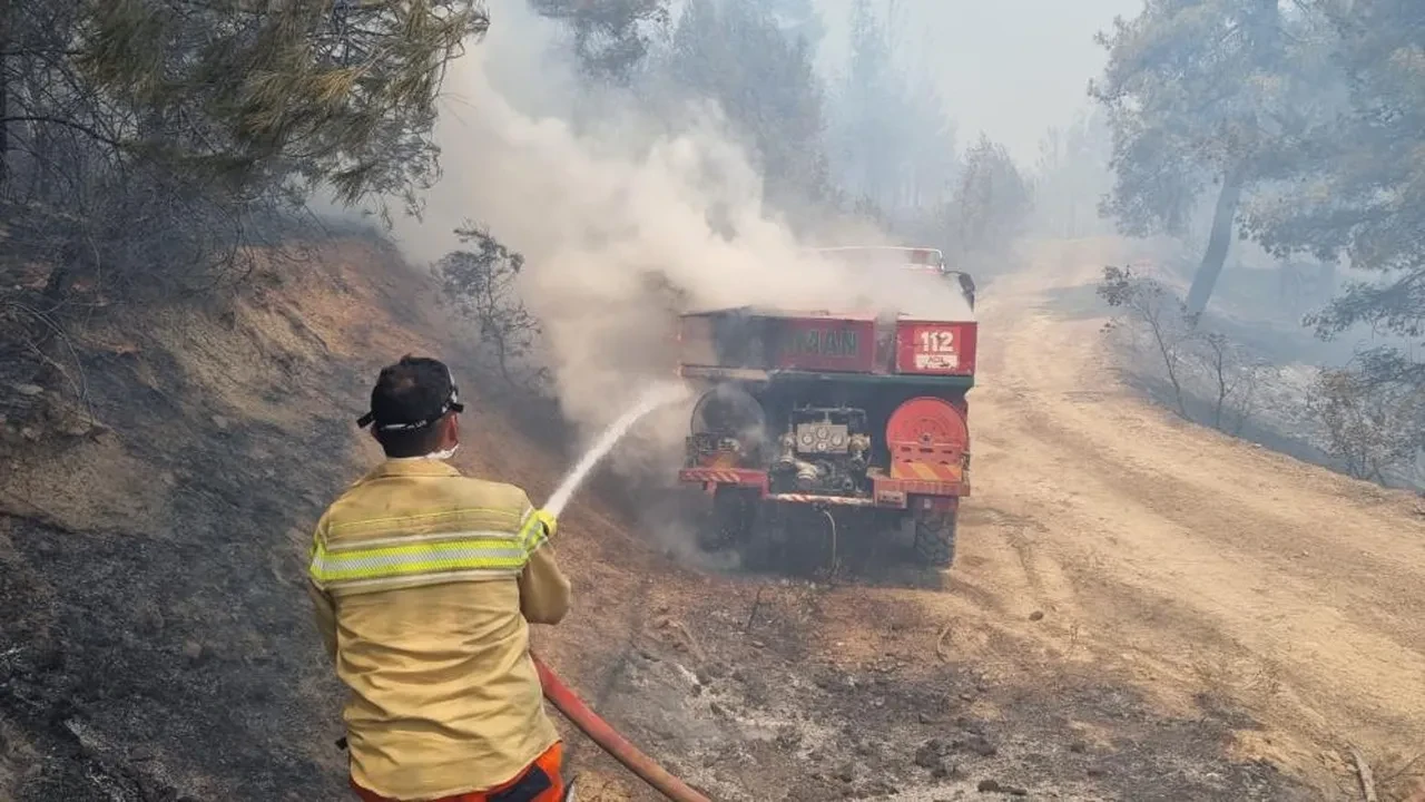 Sakarya'daki orman yangınında can pazarı! Ekipler alevlerin arasında kaldı 