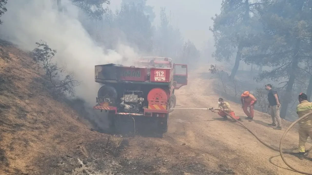 Sakarya'daki orman yangınında can pazarı! Ekipler alevlerin arasında kaldı 