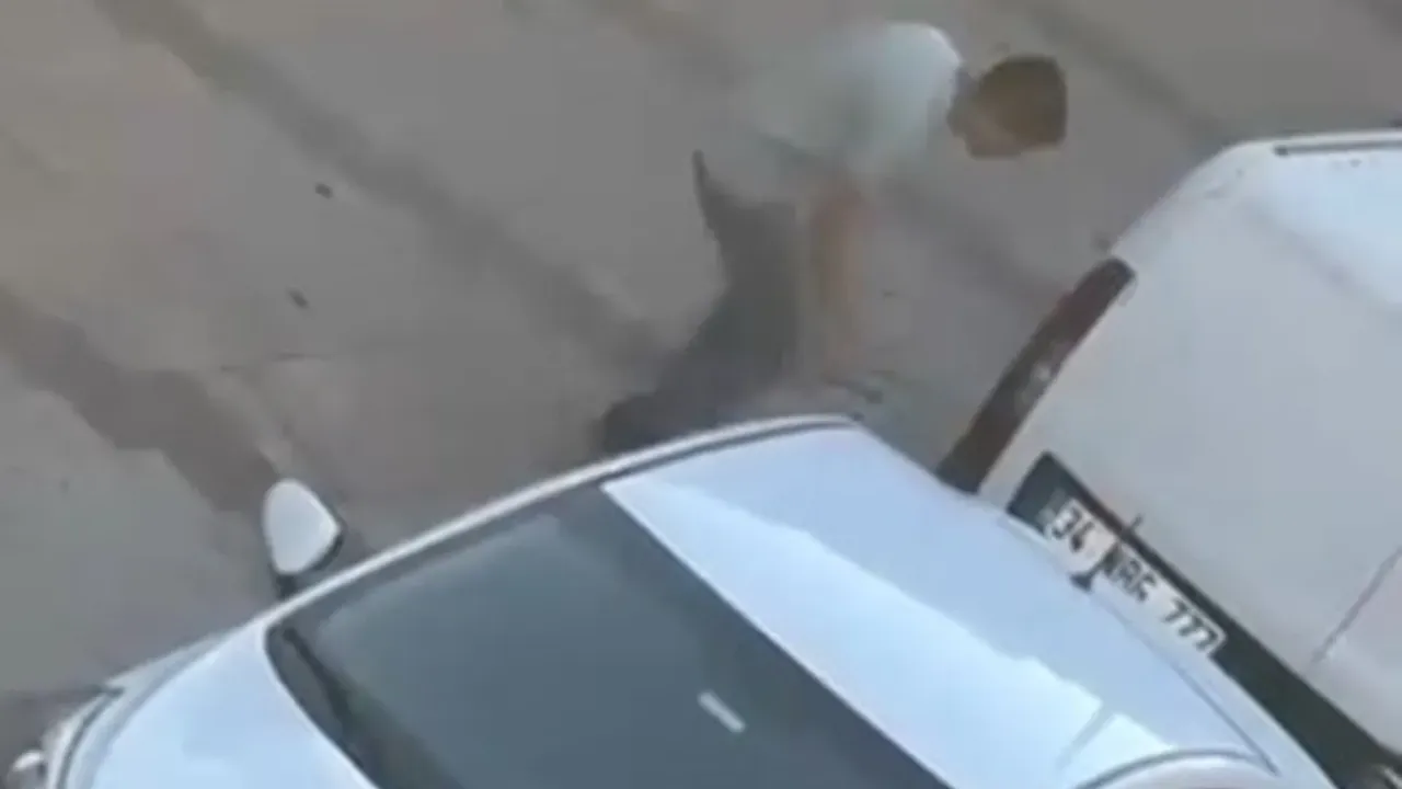Araçların lastiklerini tek tek patlatmıştı! O maganda kıskıvrak