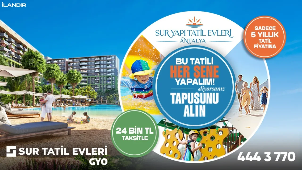 Göz kamaştıran bir eser Sur Yapı Tatil evleri Antalya